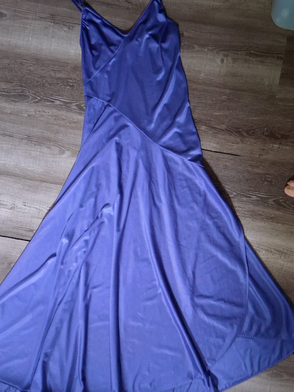 Vintage Undercover Wear Long Sweep Royal Blue Night gown size small
